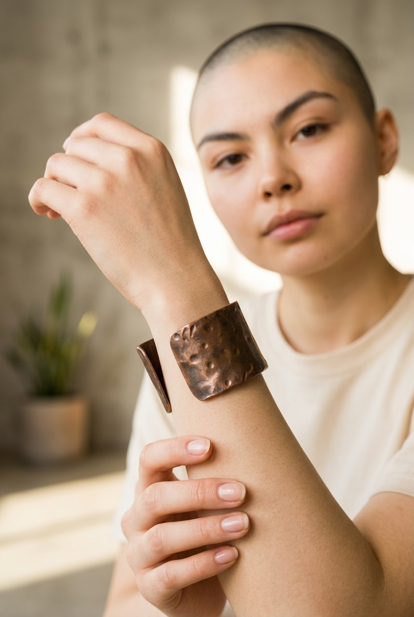 Raw copper warrior bracelet