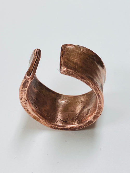 Raw copper ring