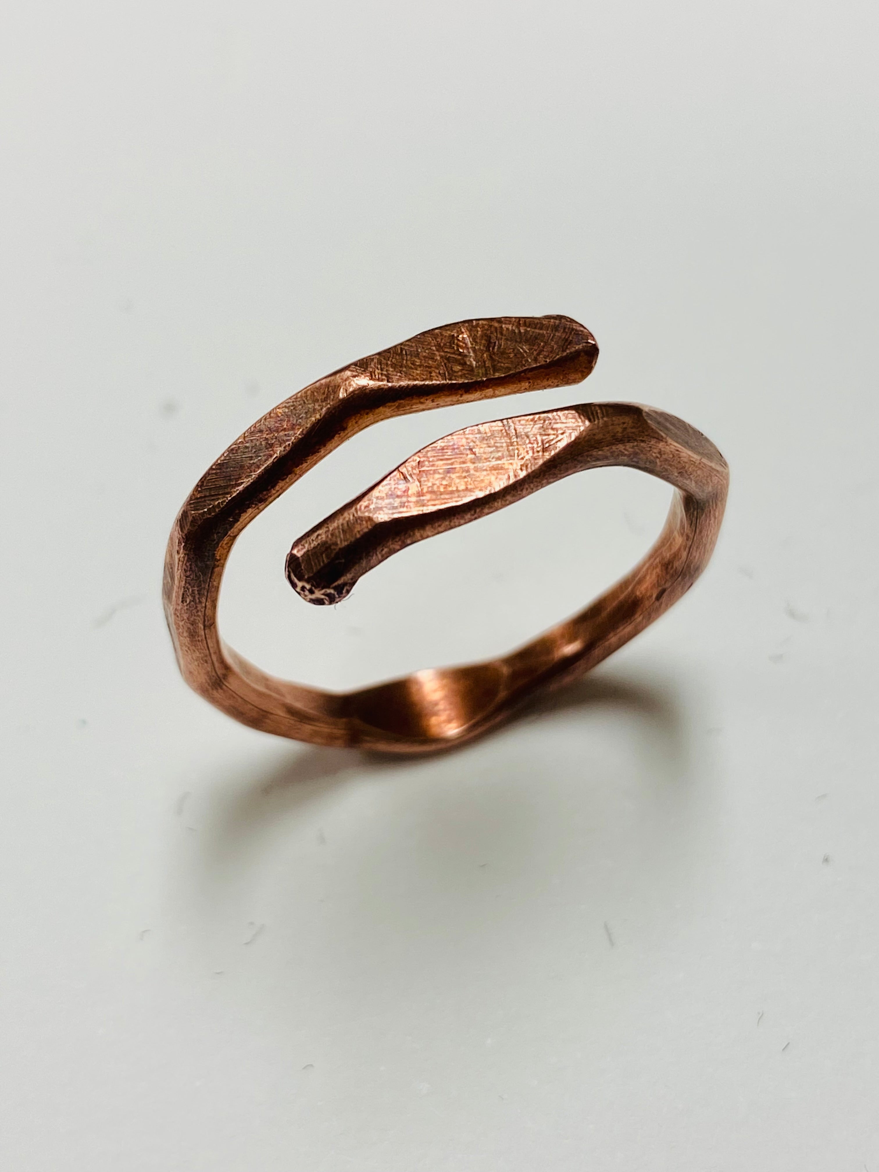 Raw copper ring