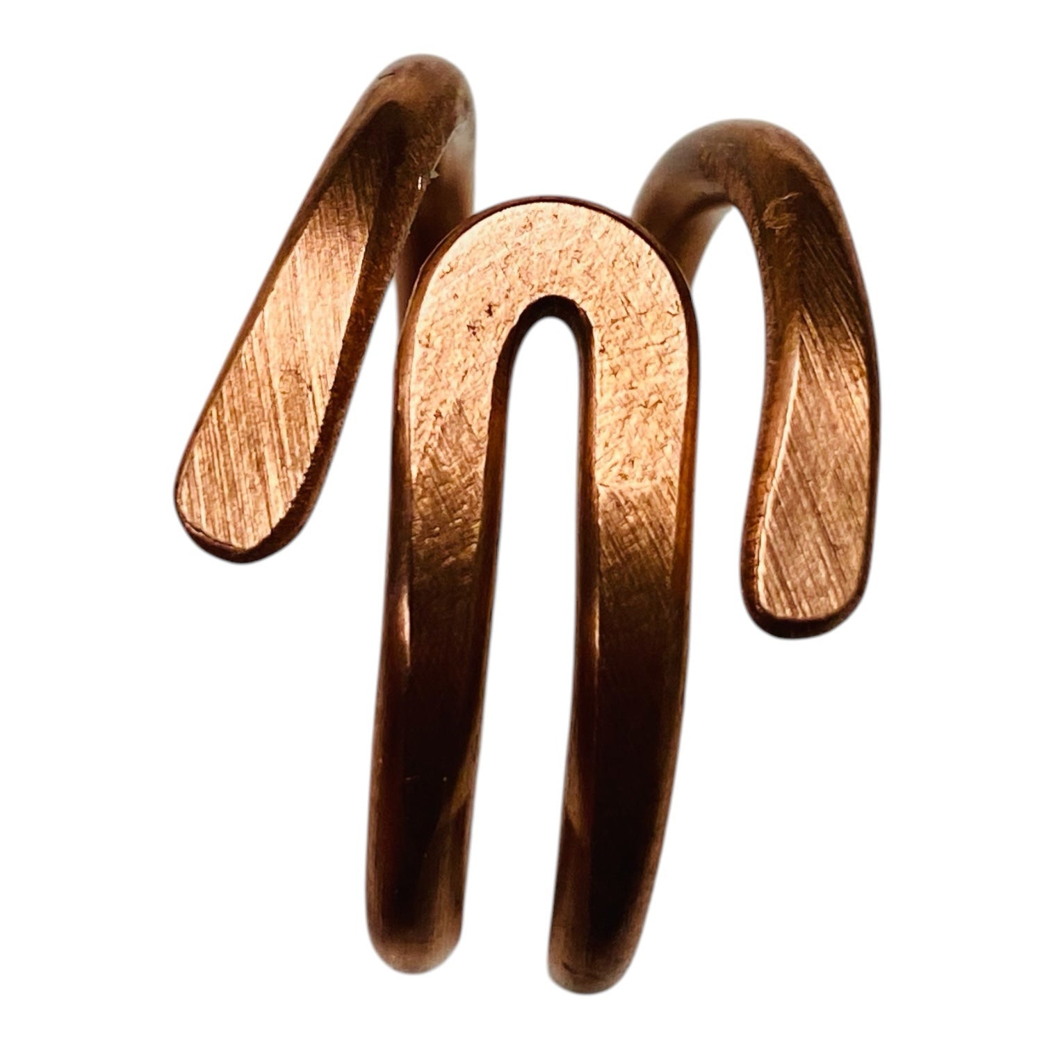 Yavaworks artisan copper ear cuff with a bold multi-pronged architectural design and warm metallic finish.